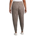 thumbnail image 4 of Holiday Time Women's Plus Size Printed Cozy Joggers, 2-Pack, 4 of 11
