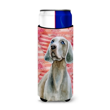 

Carolines Treasures BB9761MUK Weimaraner Love Michelob Ultra Hugger for slim cans Slim Can multicolor