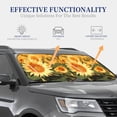 thumbnail image 3 of Kdxio Golden Sunflower In Field Print 2-Piece Sun Shade Front Windshield - Foldable Car Front Window Sunshades for Most Sedans SUV Truck, 3 of 6