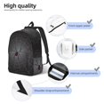 thumbnail image 3 of Balery Black Spider On Web Mochila Clásica Impresa Básica para Viaje, Mochila Escolar Resistente al Agua, Mochila de Lona con Correas Ajustables-Medium, 3 of 5