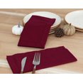 thumbnail image 2 of PurpleEssences 6 Hemstitch Cotton Dinner Napkins - Soft, Durable, Washable | 18x18 - Burgundy, 2 of 6