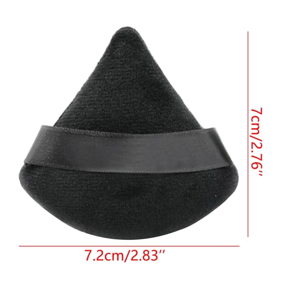 XEOVHV Powder Puff, Triangle Makeup Puff for Loose Powder Body Powder Setting Powder Puff for Face Powder Beauty Makeup Tool(Black)