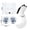 White, variant on Halloween Fox Costume Accessories, Fox Dress Up Set With Fox Mask Tail Paw Gloves, Party Realistic Cosplay Outfit