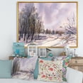 thumbnail image 2 of Designart 'Purple Snowy Tones With Winter Landscape' Traditional Framed Canvas Wall Art Print, 2 of 5