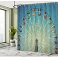 thumbnail image 5 of Ambesonne Vintage Shower Curtain, Ferris Wheel Fun Retro, 69"Wx75"L, Blue, 5 of 5