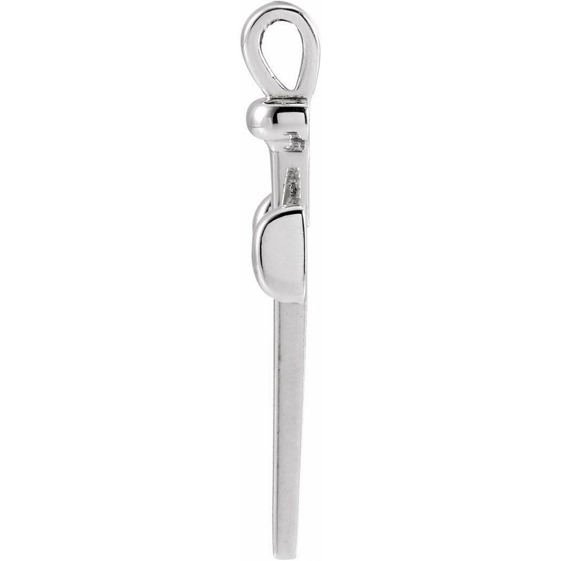 925 Sterling Silver 28x14.71mm Polished Nail Religious Faith Cross Pendant Necklace Pendant for Women