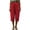 Red, variant on KIHOUT Women Summer High Waisted Wide Leg Capri Pants Solid Color Drawstring Elastic Waist Casual Cropped Trousers with Pockets Loose Fit Beach Pants