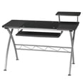 thumbnail image 2 of Eastwinds Vision Computer Desk, 47-1/4w X 27d X 34h, Med Cherry With White Glass, 2 of 2