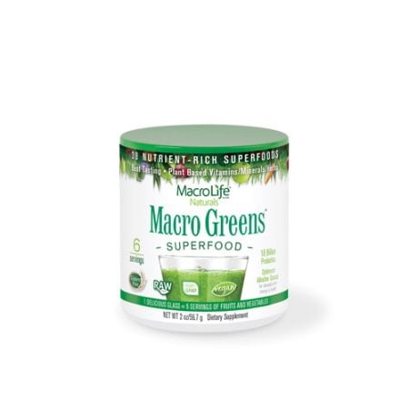 Macro life naturals macro greens snack bar, green superfood, 2 oz