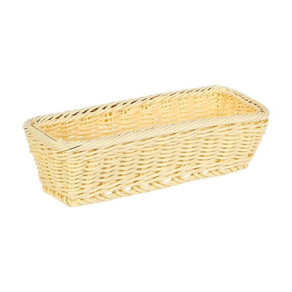 Storage Basket Hand Woven Plastic Organizer for Home Kitchen Bathroom Office Use