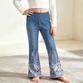 thumbnail image 5 of Kiijoy Girls Flared Pants Floral Print Elastic Waist Relaxed Fit Pants, Sizes 2-12, 5 of 8