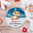 thumbnail image 3 of Personalized Dog's 1st Xmas Ceramic Ornament 2025, Baby Dog's First Christmas Ornament Gift, Customized Choose Name Dog Ornament Keepsake, Cute Dog 1st Xmas Ceramic Ornament Gift for Dog Dad Dog Mom, 3 of 6