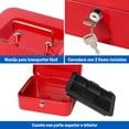 thumbnail image 4 of Caja Fuerte De Seguridad Para Dinero VIMI Con Llaves Charola Removible Rojo, 4 of 8