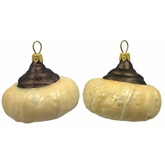 Cookie with Chocolate Center Polish Glass Christmas Tree Ornaments Set of 2 Food