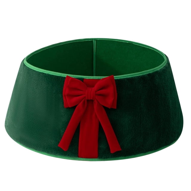 Christmas Tree Collar,Xmas Tree Ring Skirt Rustic Tree Skirt For Christmas Decor Xmas Holiday Home Party Decorations(22Inch,C)