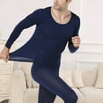 thumbnail image 4 of 2 Pcs/Set Thermal Underwear for Men Ultra Soft Long Johns Fleece Lined Warm Base Layer Mens Thermals top and Bottom, 4 of 8