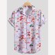 thumbnail image 3 of Camisa con estampado 3D de hongos a la moda para hombre, informal, abotonada, de manga corta, para verano, hawaianas, unisex, 3 of 4