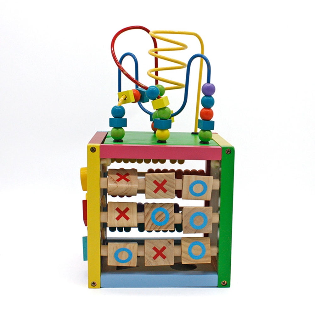 Kepooman Kids 5 in 1 Wooden Learning Bead Maze Cube for Children Kepooman Kids 5 in 1 Wooden Learning Bead Maze Cube for Children