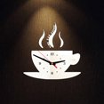 thumbnail image 1 of Alarm Clock Clearance Coffee Shape Removable Diy Acrylic 3D Mirror Wall Sticker Decorative Clock on Sale Home Decor Silver, 1 of 3
