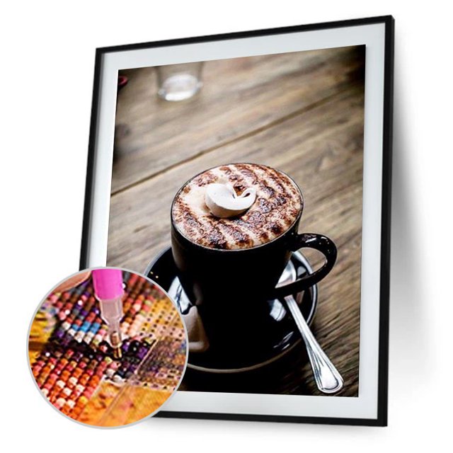 Taladro Diamante Pintura (DB5749) 5D DIY Taza completa Bordado de punto de cruz (5) 20X30cm Café Hugtrwg Para estrenar