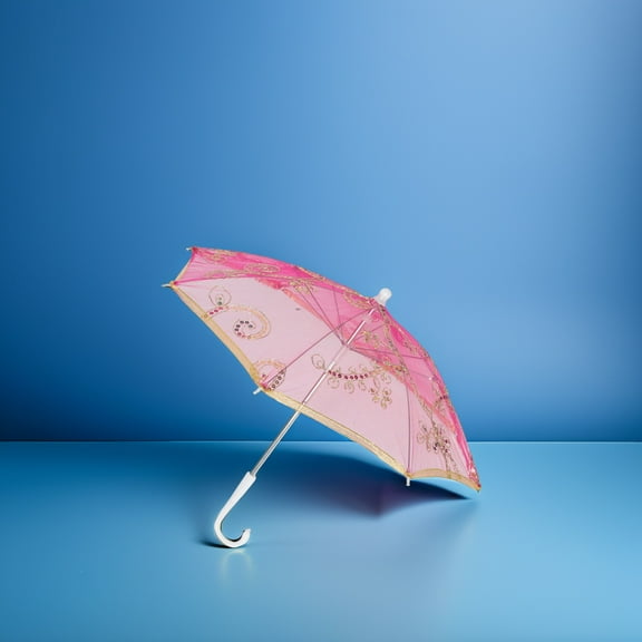 Toyvian Lace Umbrella Rosy Fabric Metal Daily Use Elegant Vintage Charm