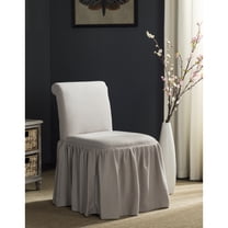 SAFAVIEH Ivy Solid Vanity Slipper Chair, Taupe Linen