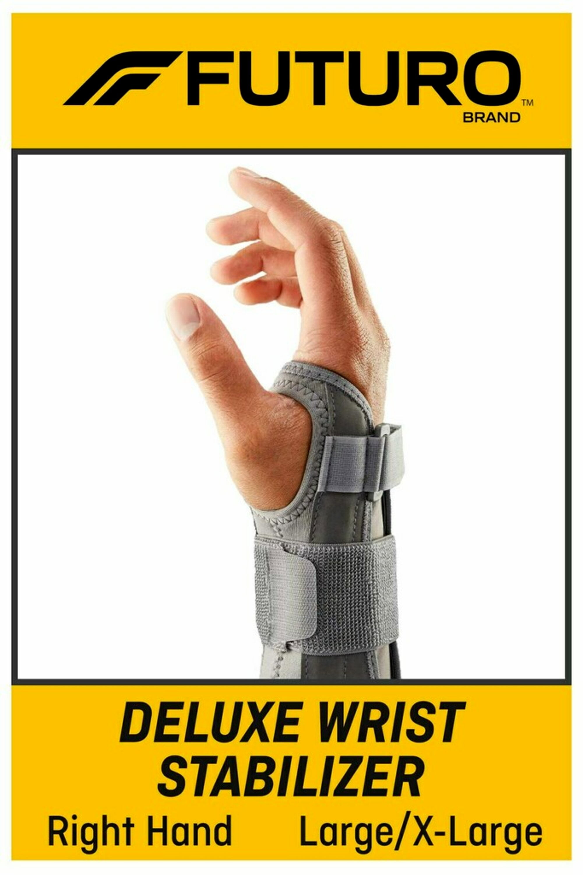 FUTURO Deluxe Wrist Stabilizer, L/XL, Right Hand, Firm Stabilizing