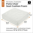 thumbnail image 3 of Classic Accessories Square Patio Lounge Seat Cushion Foam - 5" Thick - High-Density Foam, 19"W x 19"D x 5"T (61-046-010946-RT), 3 of 17