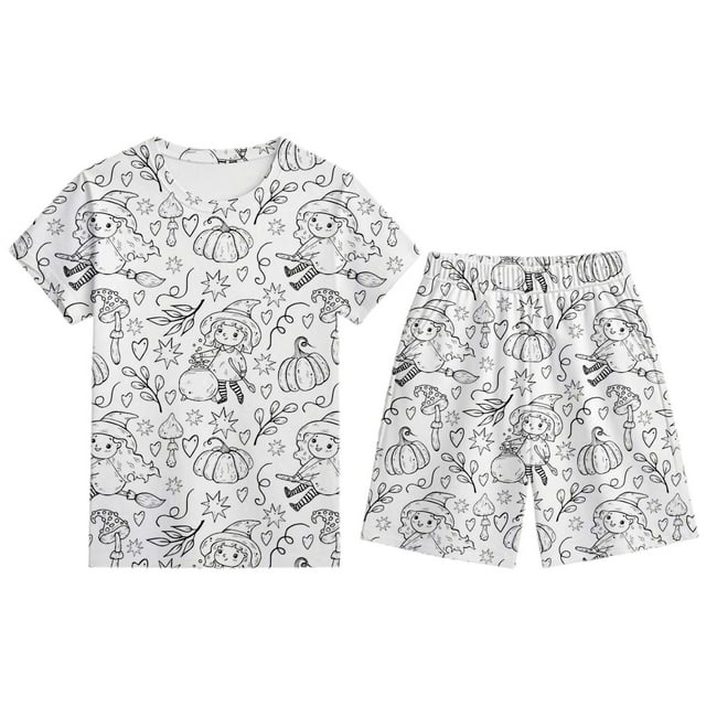 MIASHUI Tenues Tendance pour Garçons Ensemble 2 Pcs Confortable Décontracté Design Unique DIY pour Enfants Idéal pour la Maison et les Activités Extérieures