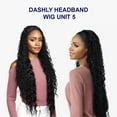 thumbnail image 3 of Ebo Dashly Synthetic Headband Wig Hb Unit 5 Wet Curl 34” ( T2/BG Dark Brown / Burgurndy ), 3 of 5