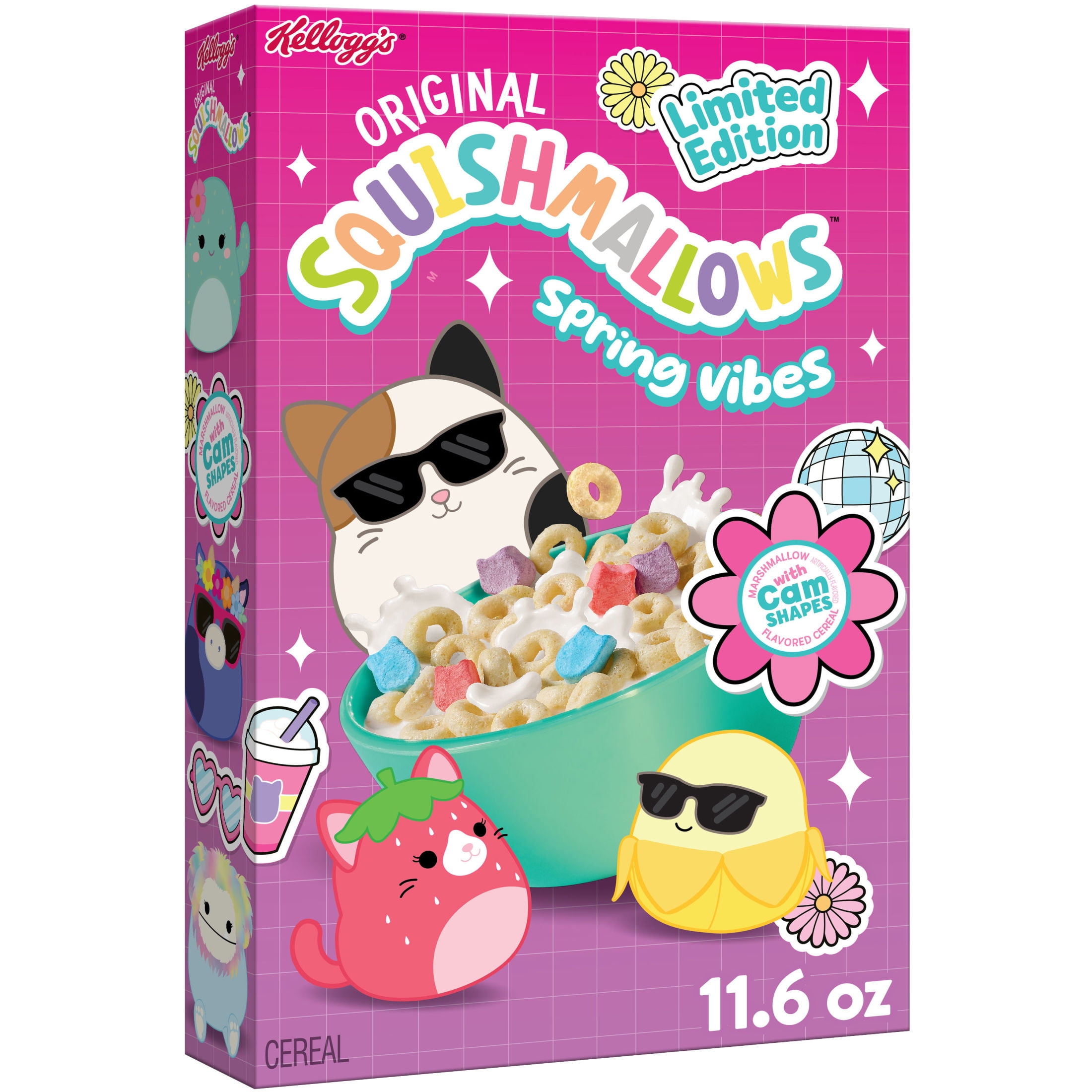 (8 pack) Kellogg's Spring Vibes Original with Marshmallows Breakfast Cereal, Kids Cereal, 11.6  oz