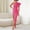 🔥 Hot Pink, variant on Sentmoon Long Dresses for Women Graduation V Neck Cocktail Dress Solid Color Breathable Regular Fit Womens Summer Dresses Holiday for Honeymoon and Getaway Beige L