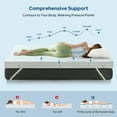 thumbnail image 3 of BEDLORE King Memory Foam Mattress Topper, 3 Inches Mattress Pad with Removable Washable Cover for Back Pain Relief, 3 of 9