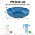 thumbnail image 4 of Snack Bowl Compatible with Stanley Cup 40 oz, Silicone Reusable Snack Tray, Snack Tray With 4 Compartments Fits Stanley Cup, Anti-Spill Snack Bowl(Blue), 4 of 8