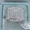 thumbnail image 2 of Engagement Ring 2Ct Round Cut Lab Created Diamond Men's Pinky Ring Ring 14k White Gold Plated Silver, 2 of 3