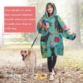 thumbnail image 4 of Wearable Oversized Blanket,Doberman Dog Pattern with Pioneer Flower Wearable Blanket Hoodie for Adults,Cozy Hooded Blankets with Super Pockets,Super Warm Fuzzy Pullover for Women & Men, 4 of 6