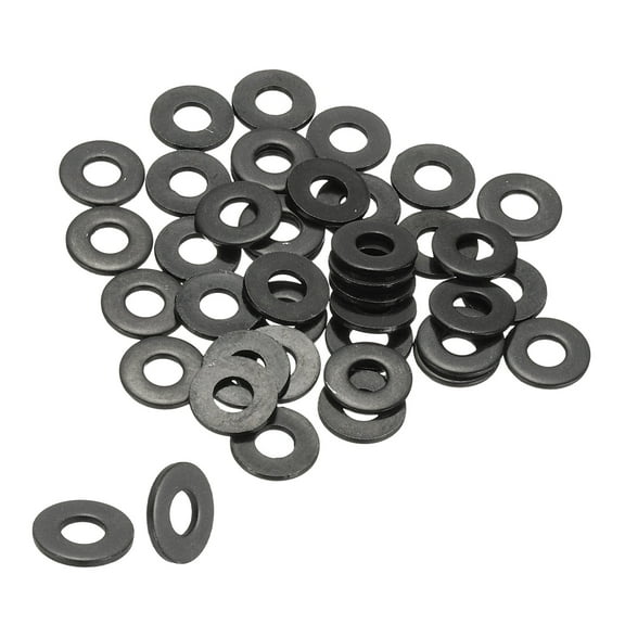 Uxcell Flat Washers, 304 Stainless Steel Metal Washer Black Electroplated Flat Gasket Spacer for Screw 10 3/8 x7/16"ID x 3/4"OD
