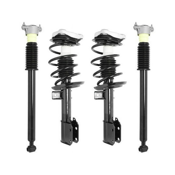 Front and Rear Strut Coil Spring and Shock Absorber Assembly Set of 4 - Compatible with 2010 - 2015 Mercedes-Benz GLK350 (X204 Chassis) 2011 2012 2013 2014