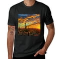 thumbnail image 2 of PIKWEEK  Cactus plant landscape, design shirt, artistic display, T-shirt lover gift casual breathable men, women, boys, girls, children Black, 2 of 4