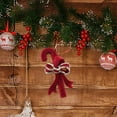 thumbnail image 4 of Adorno Navideño Con Lazo Rojo Vino. Colgante De Reno De Terciopelo Para Árbol De Navidad. Decoración Para Salón Y Escalera. Adorno Colgante. Coronas Y Lazos Para La Decoración Navideña Del Hogar., 4 of 4