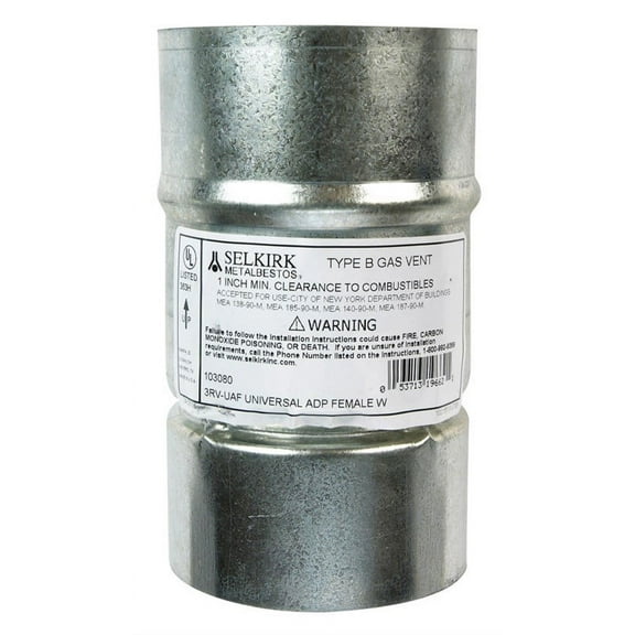 Selkirk Adjustable 3 in. D Stainless Steel Universal Female Adapter