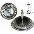 thumbnail image 5 of Elementos esenciales para el fregadero de la cocina, colador de acero inoxidable para fregadero de cocina con control excéntrico, ranuras estrechas de acero inoxidable duraderas para un drenaje, 5 of 5