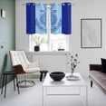 thumbnail image 5 of 2 Panels Kitchen Tier Curtains 39 Inch Length, Navy Blue Anchor Grommets Window Treatment Curtain, Nautical Mandalas Boho Modern Abstract Thermal Curtains Drapes for Living Room/Bathroom, 5 of 9