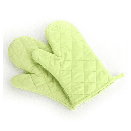 

Oven Mitts Quilted Terry Cloth Cotton Lining Extra Long Professional Heat Resistant Kitchen Oven Gloves Green