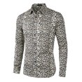 thumbnail image 1 of INSPIRE CHIC Men's Vintage Leopard Printed Button Down Long Sleeve Cotton Shirt, 1 of 6