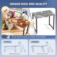 thumbnail image 5 of 40 Inch Wood Brown Computer Desk, Modern Home Office Workstation, 5 of 10