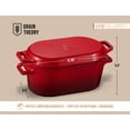 thumbnail image 6 of Kook Dutch Oven with Lid, Enameled Cast Iron, 3.4 Qt, Cherry Ombre, 6 of 6