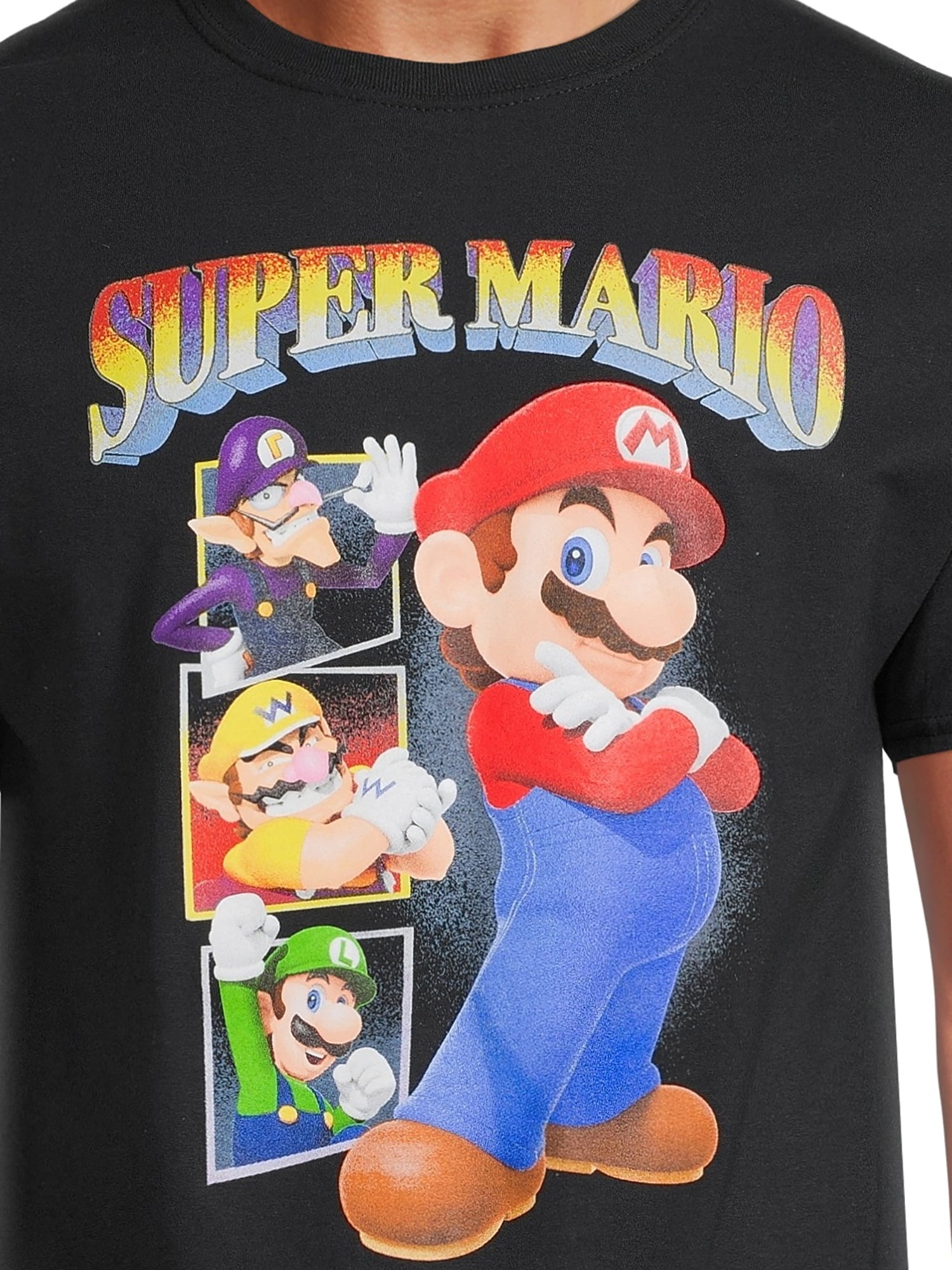 Nintendo Mario Men's and Big Men's Character Rewind Graphic T-Shirt, 2-Pack