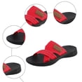 thumbnail image 5 of Rokment Womens Orthopedic Mesh Athletic Walking Slippers Walking Slip on Sandals Beach Vacation Lightweight Breathable Wide Width Memory Foam Slides for Indoor Outdoor Red Size 6, 5 of 7
