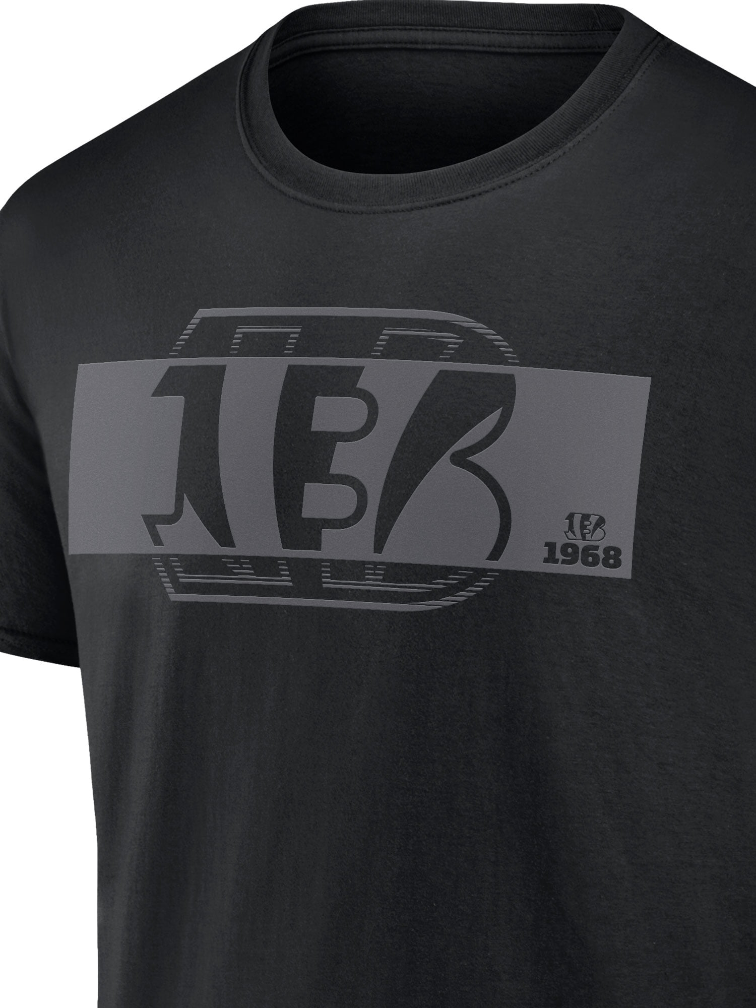 NFL Cincinnati Bengals Men's Cotton Black Short Sleeve T-Shirt